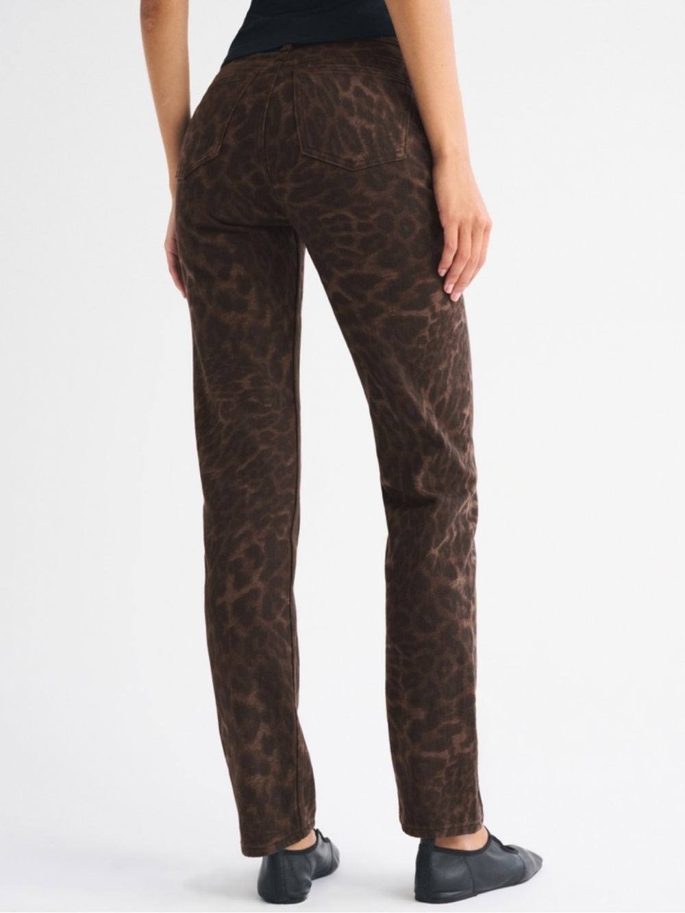 Abercrombie Mid Rise 90’s Straight Leopard Print Jean | Size 26 Tall | NWT - Picture 11 of 13